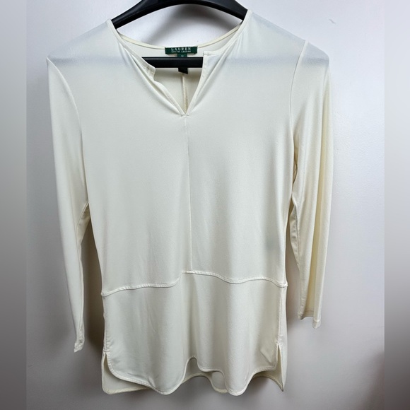 Ralph Lauren Cream Long Sleeve Tunic - Picture 1 of 15